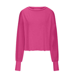 Slouchy wrapped cutout back workout long sleeve Tee