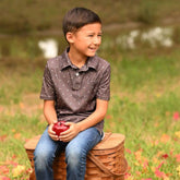Tween Boys Polo Shirt - Espresso