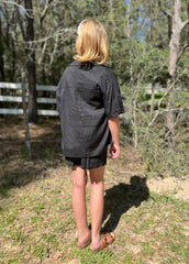 Andi Girl's 3 pc Short Set w/ Flower Buttons