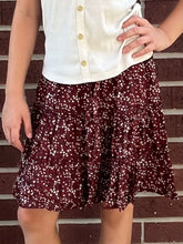 Girls Ruffle Tier Drawstring Mini Skirt