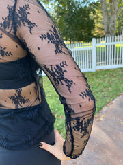 Lace Sheer Mesh Top
