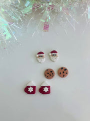 Clay Polymer Santa and Cookies dangle