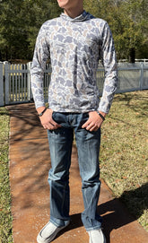 Youth LS Performance Hoodie - Smoke Camo