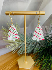 Christmas Tree Cake Earrings