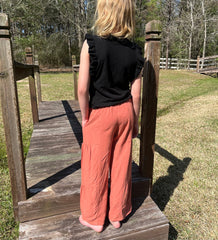 Allie Gathered Belted Wide Leg Pant