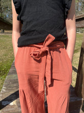 Allie Gathered Belted Wide Leg Pant