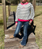 Romi Stripe French Terry Sweatshirt