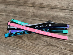 WWJD Pastel Woven Bracelets 6 pc