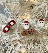 Clay Polymer Santa and Cookie Stud pack