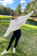 Cropped Oversized Long-sleeved Shirt