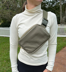 Solid Color Crossbody Fanny Pack Belt Bag