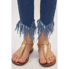 Kan Can Kids high rise ankle skinny dark stone wash stretch five pocket