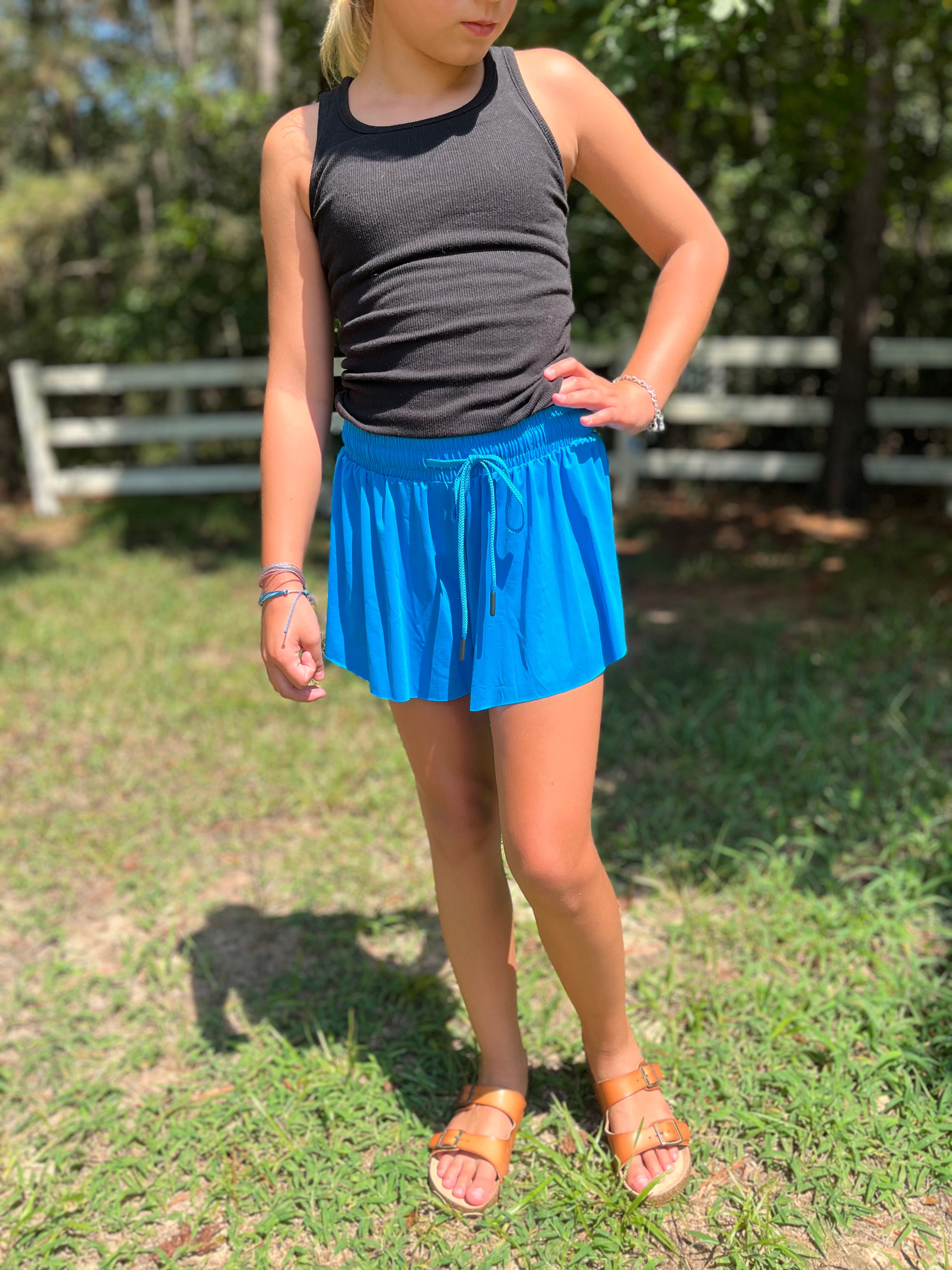 Flowy Butterfly Shorts-Tween