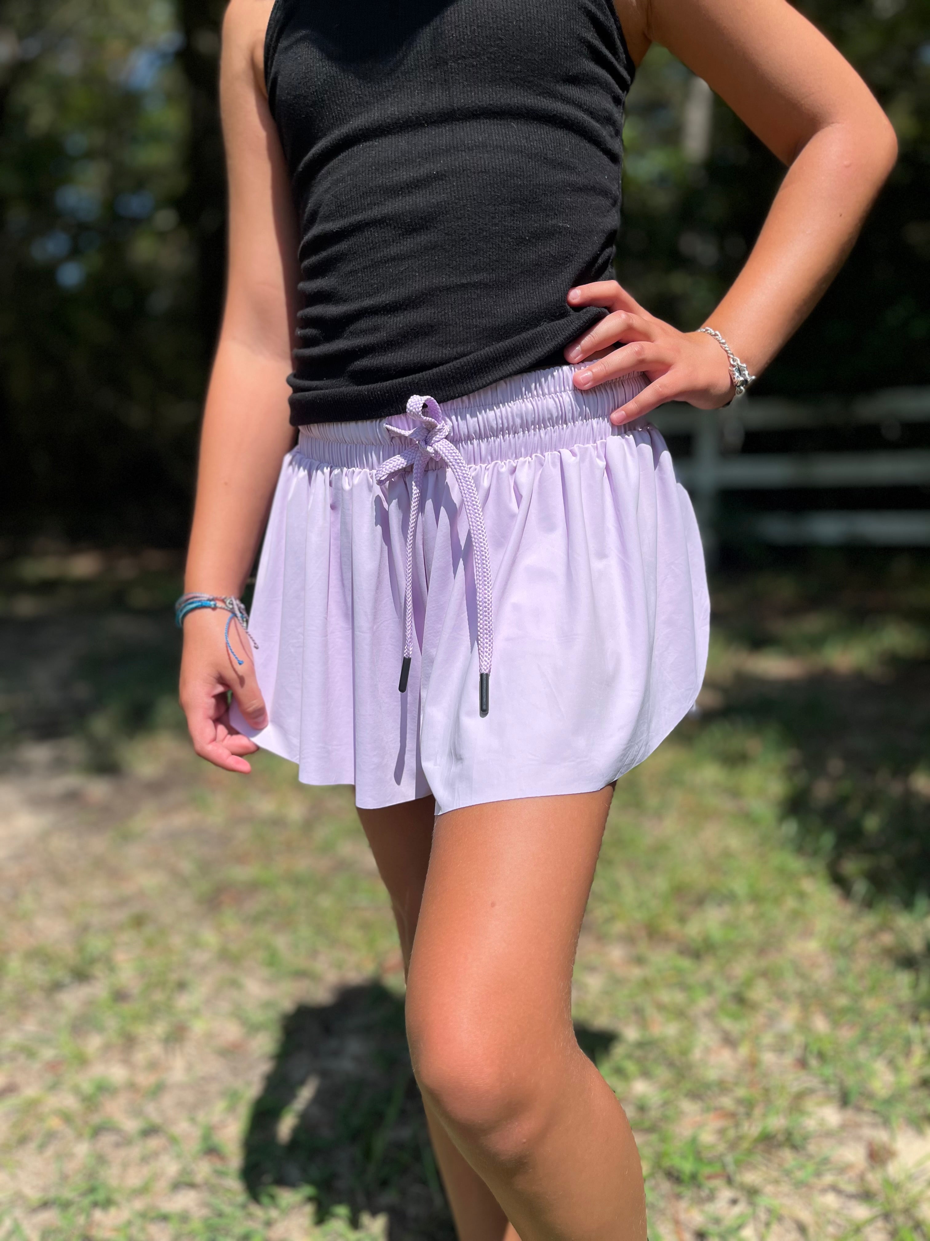 Flowy Butterfly Shorts-Tween